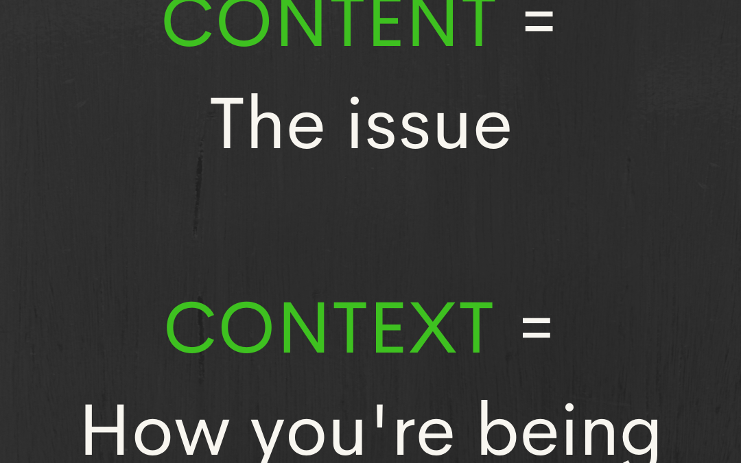 Content vs. Context